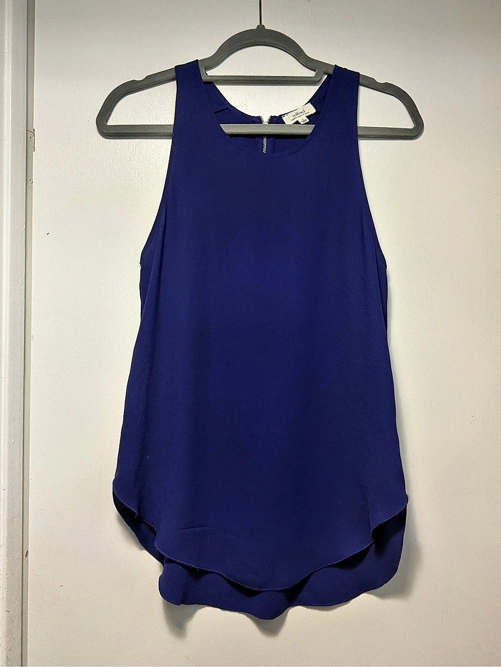 Wilfred Aritzia Blouse Blue Sleeveless Tank Top Size Small